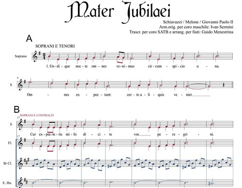 Mater Jubilaei - arrangiamento coro SATB, organo e fiati