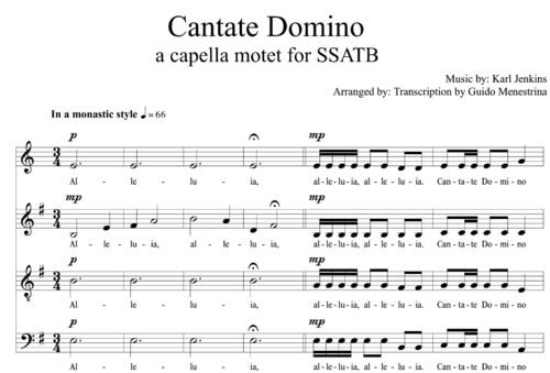Karl Jenkins - Cantate Domino SSATB