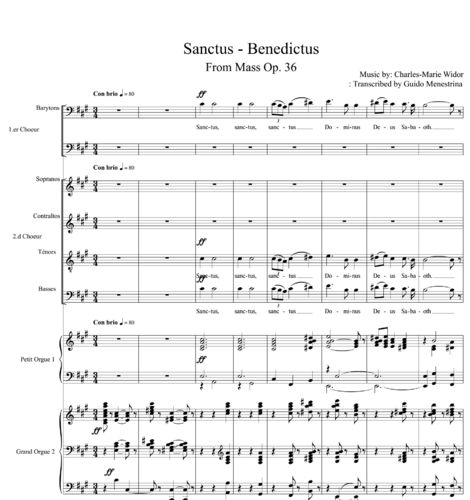 Charles-Marie Widor - Sanctus et Benedictus (Messe op. 36)