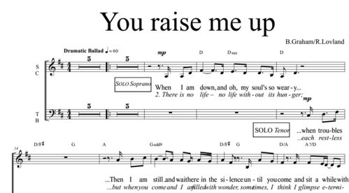 You raise me up (Graham - Lovland - Emerson) SATB