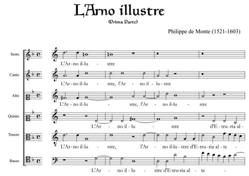 Philippe De Monte (1521-1603) -  L'Arno illustre a 6
