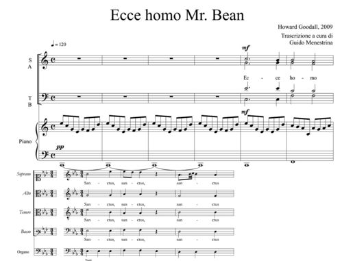 Howard Goodall - Ecce homo for piano and SATB choir