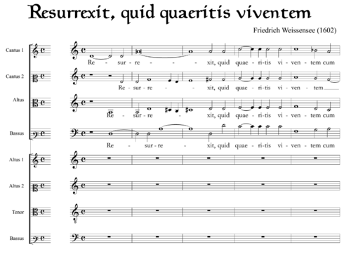 Friedrich Weissensee - Resurrexit quid quaeritis (1602)