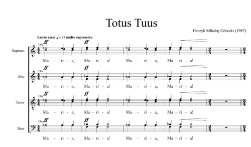 Henryk Mikołaj Górecki - Totus tuus (1987)