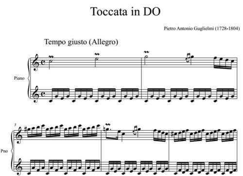 Pietro Alessandro Guglielmi (1728-1804) - Toccata per cembalo in DO
