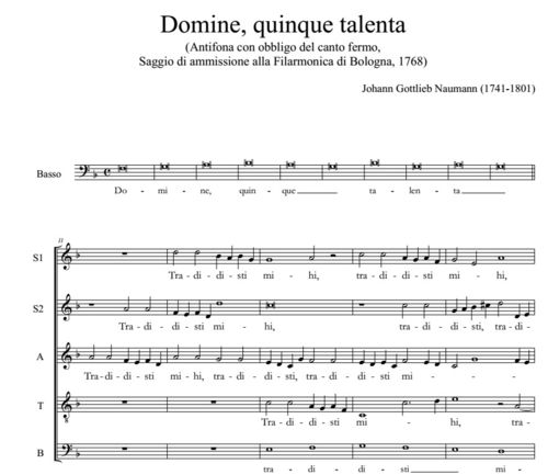 Johann Gottlieb Naumann ed Eugenio de Ligniville - Domine, quinque talenta