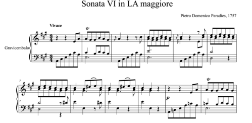 Pietro Domenico Paradies - Sonata numero 6 (1754)