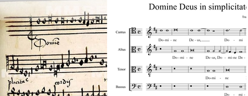 Domine Deus, in simplicitate cordis mei (sec. XV)