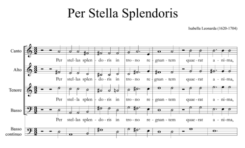 Isabella Leonarda (1620-1704) - Per stellas splendoris