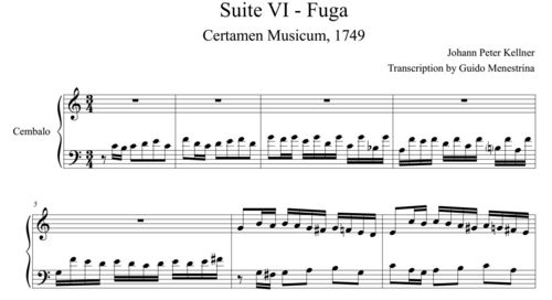 Johann Peter Kellner - Suite n 6 - Fuga (1749)