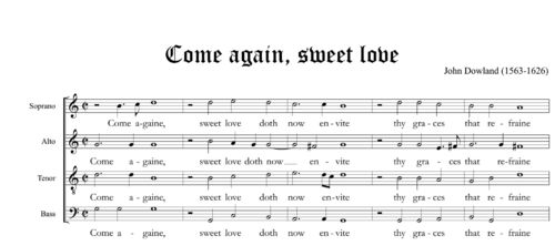 John Dowland - Come again, sweet love (1597)