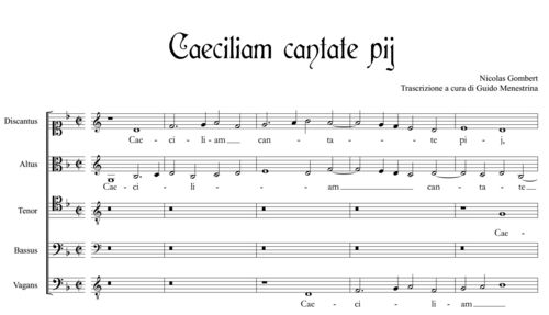Nicolas Gombert - Caeciliam cantate Prima et Secunda Pars (1545)