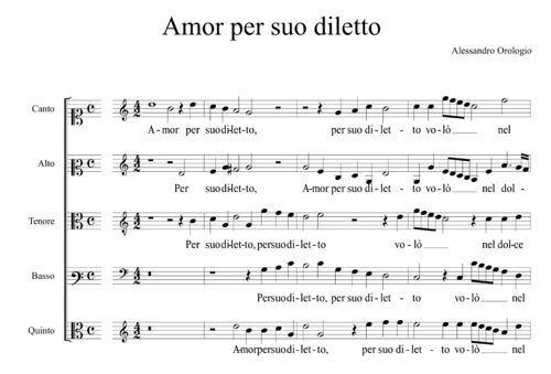 Alessandro Orologio (1555-1633) - Amor per suo diletto
