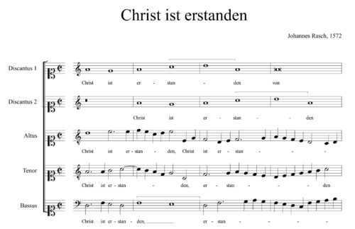 Johannes Rasch - Christ ist erstanden a 5 (1572)