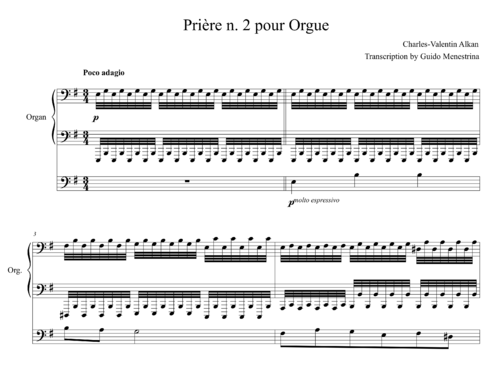 Charles-Valentin Alkan (1813-1888) - Prière n. 3 (Op. 64) pour orgue