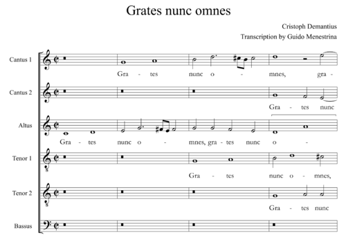 Cristoph Demantius (1567-1643) - Grates nunc omnes a 6