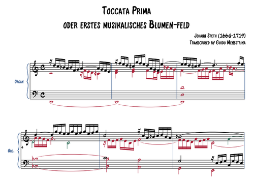 Johann Speth - Toccata Prima and Secunda