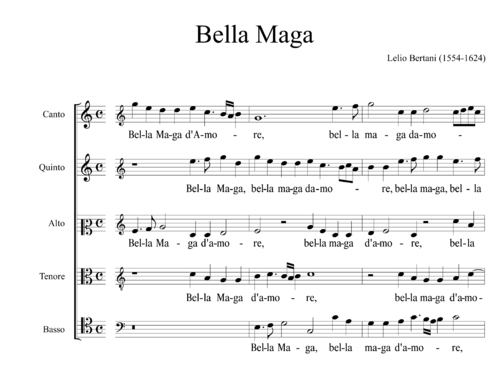 Lelio Bertani (1554-1624) - Bella Maga a 5