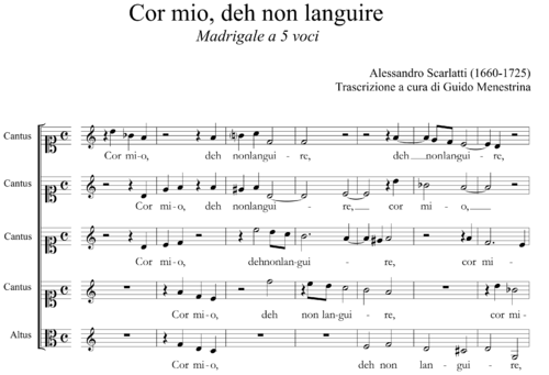 Alessandro Scarlatti (1660-1725) - Cor mio deh non languire