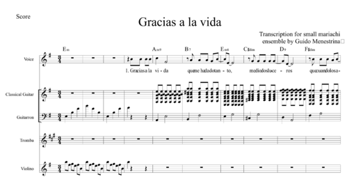 Violeta Parra - Gracias a la vida small mariachi version