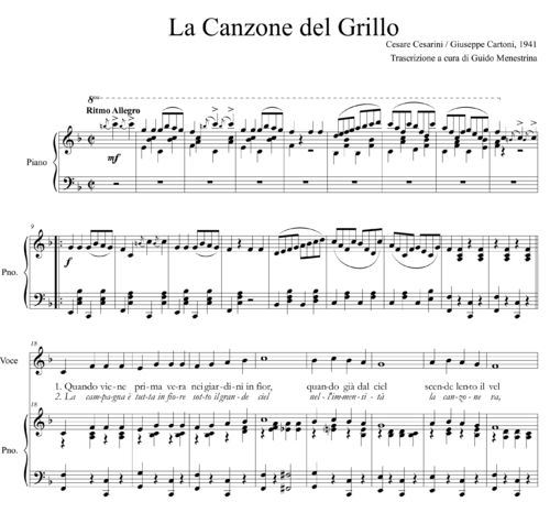 Cesare Cesarini - La Canzone del grillo (1941)