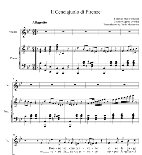 Il Cenciajuolo di Firenze (Coppini / Müller, 1850 ca.)