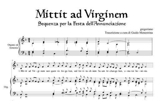 Mittit ad Virginem - Sequenza gregoriana per l'Annunciazione