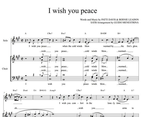 Eagles - I wish you peace - A capella SATB + solo