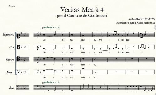 Andrea Basili - Veritas Mea à 4 &amp; b.c.