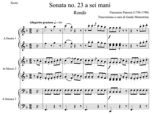 Vincenzo Panerai - Sonata n. 23 a sei mani