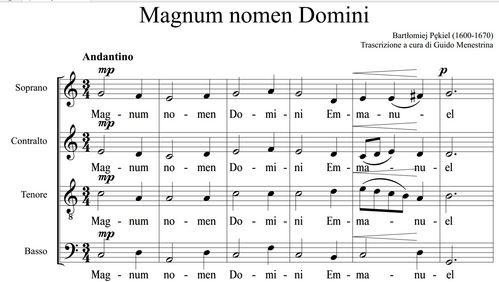 Bartłomiej Pękiel - Magnum nomen Domini