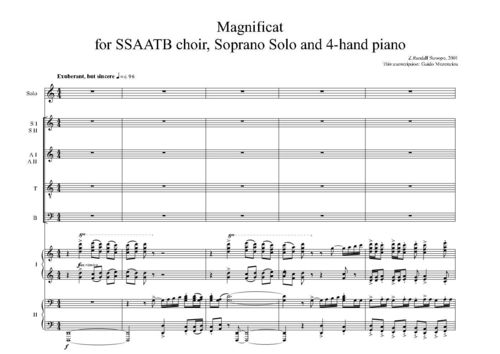 Z.Randall Stroope - Magnificat 2001 (2010 SSAATTB score version)