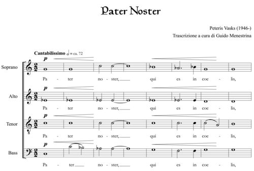 Pēteris Vasks - Pater Noster SATB