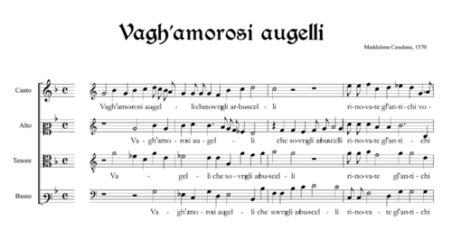 Maddalena Casulana - Vagh'amorosi augelli (1570)