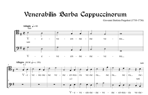 Giovanni Battista Pergolesi - Venerabilis Barba Cappuccinorum