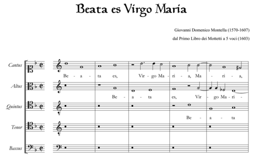 Giovanni Domenico Montella (1570-1607) - Beata es Virgo Maria