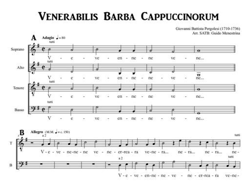 Giovanni Battista Pergolesi (1710-1736) - Venerabilis Barba Cappuccinorum SATB version