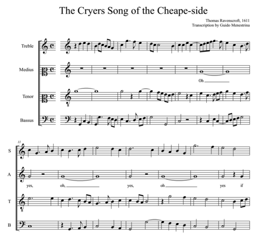Thomas Ravenscroft (1582-1635) - The Cryers Song of cheape-side