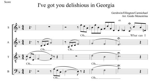 I've got you delishious in Georgia - SATB Medley by Guido Menestrina