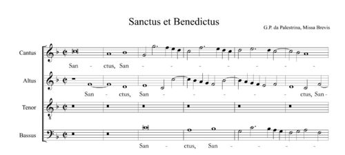 Giovanni Pierluigi da Palestrina - Sanctus et Benedictus dalla Missa brevis (1570)