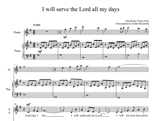 I will serve the Lord all my days (Besig/Price) SATB