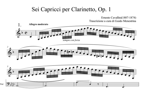 Ernesto Cavallini (1807-1874) - Sei Capricci per clarinetto, op. 1