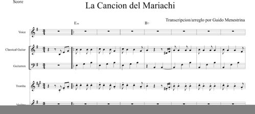 La Cancion del Mariachi - Small Mariachi Version