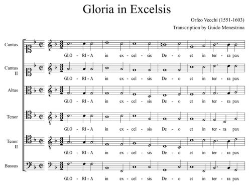 Orfeo Vecchi (1551-1603) - Gloria in Excelsis