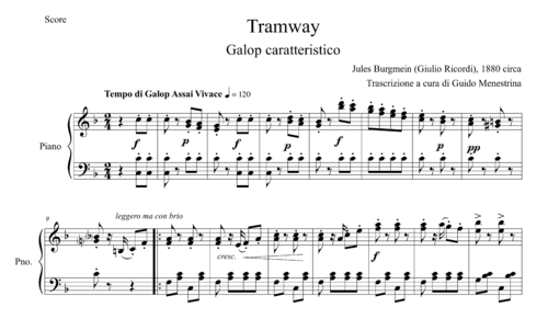 Jules Burgmein - Tramway, galop caratteristico (1880 circa)