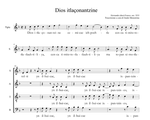 Anonimo Messicano del XVI sec. (attr. Hernando Franco) - Dios itlaçonantzine
