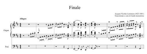 Jacques Nicolas Lemmens (1823-1881) - Finale per organo