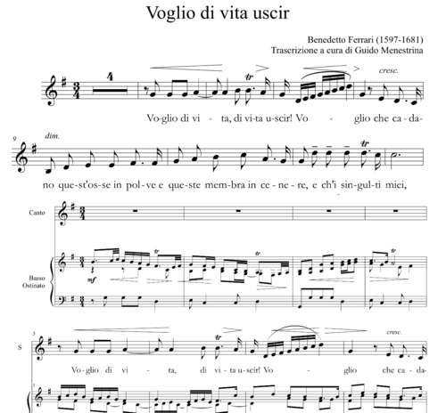 Benedetto Ferrari - Voglio di Vita uscir (1637)