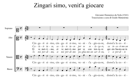 Cingari simo - Giovanni Domenico di Nola e Adrian Willaert