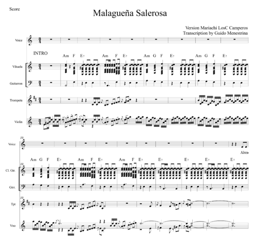 Malagueña Salerosa Mariachi Los Camperos version